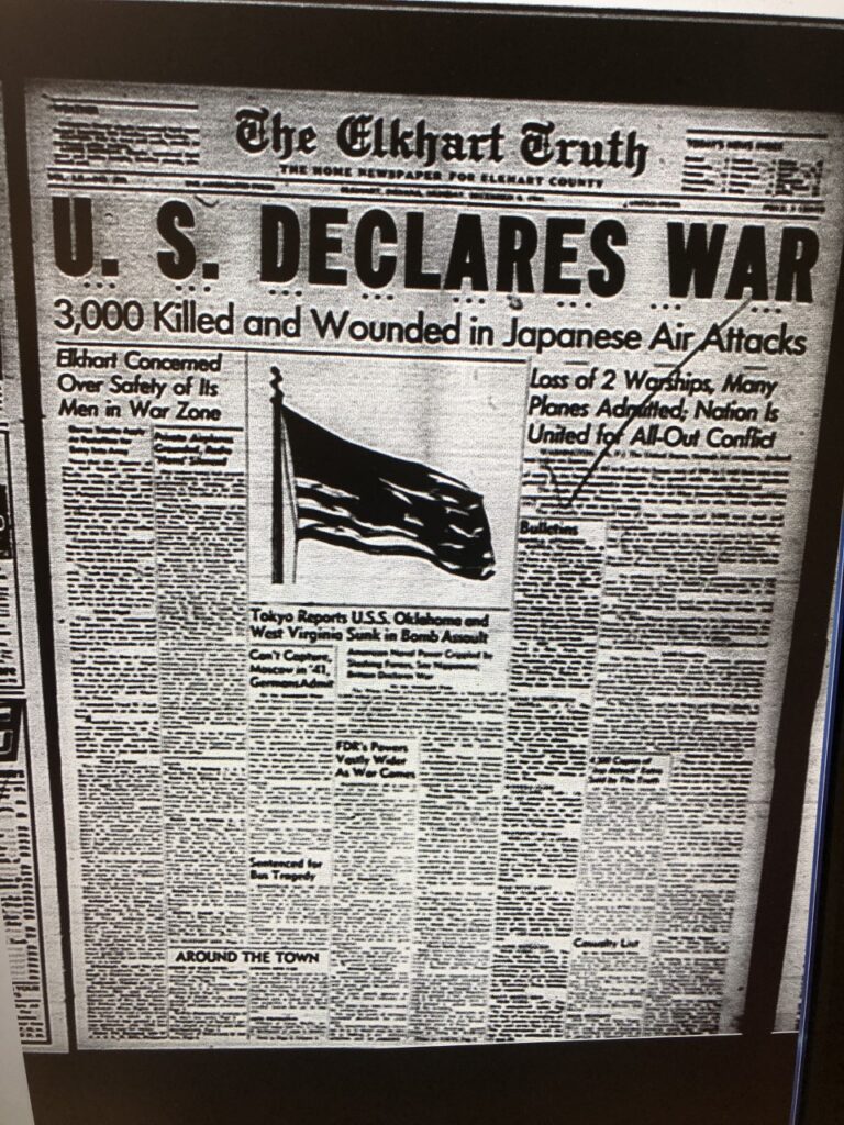 News of the fateful day Pearl Harbor was attacked.
